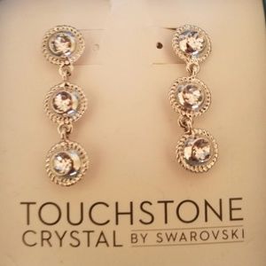 Touchstone crystal Halo Earrings